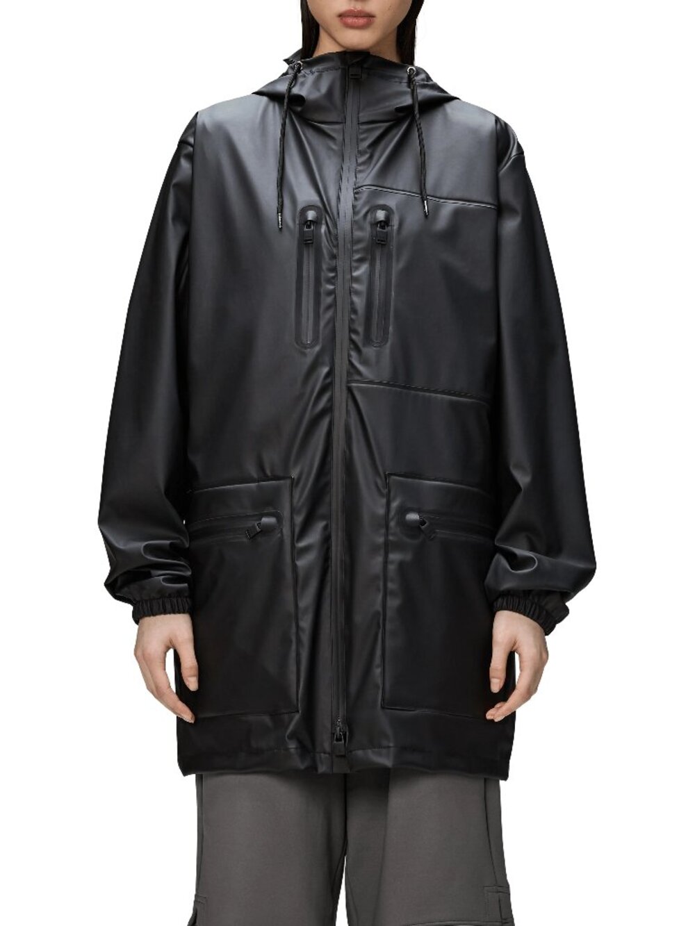 RAINS Long Cargo Rain Jacket